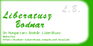 liberatusz bodnar business card